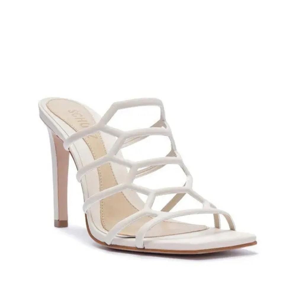 Schutz Julianna Weekend Sandals Pearl Natural White Women's Sz 9.5B US